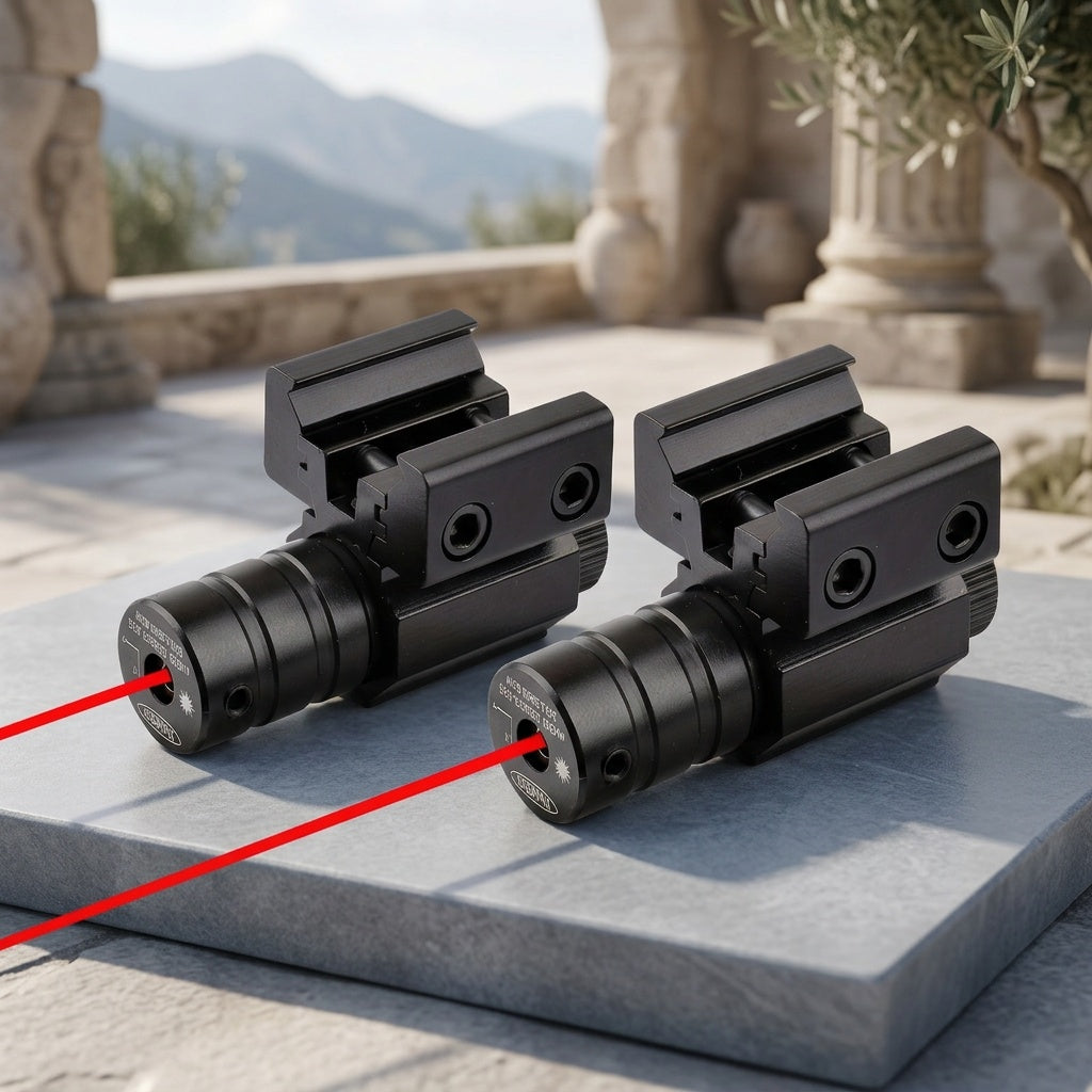 Compact Red Laser Sight with Rail Mount, Class IIIA AG13 Battery-Powered Accessory with Listed Output up to 5 mW for Hunting Gear Collections