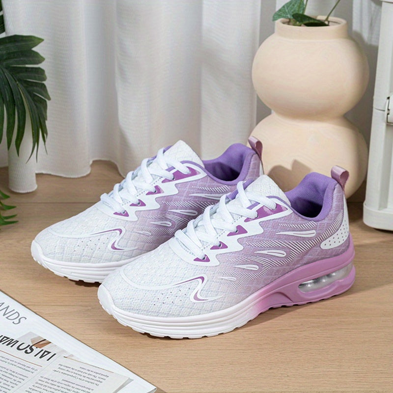 Women's Mesh Walking Shoes with Air Cushion and Arch Support, Lightweight Breathable Running Sneakers for Casual Wear and Gym Workouts