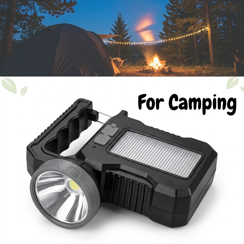 IP45 Solar LED Camping Light with Batteries Included, Rechargeable Portable Lantern and Flashlight Listing for Hiking and Outdoor Adventures