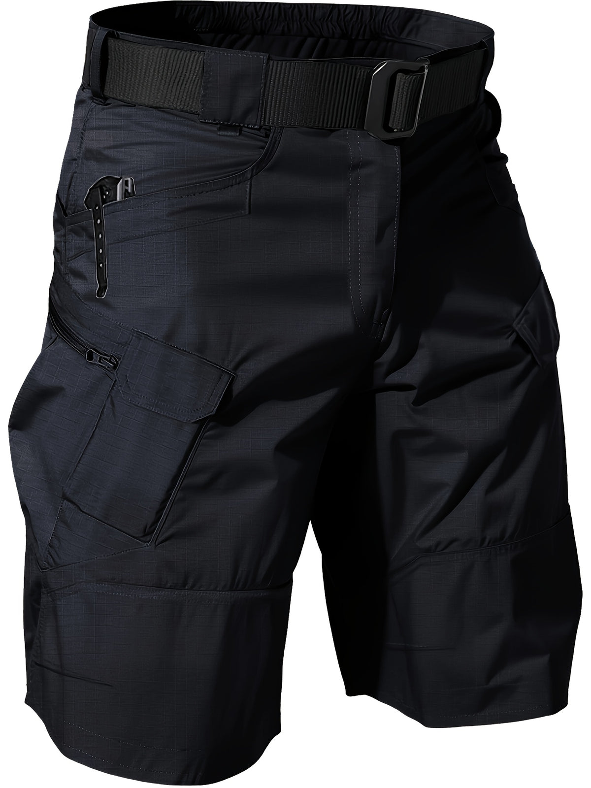 Multi-Pocket Cargo Shorts for Men, Breathable Quick-Dry Tactical-Style Work Shorts in Black, Khaki, Grey or Fern Green for Everyday Outdoor Wear