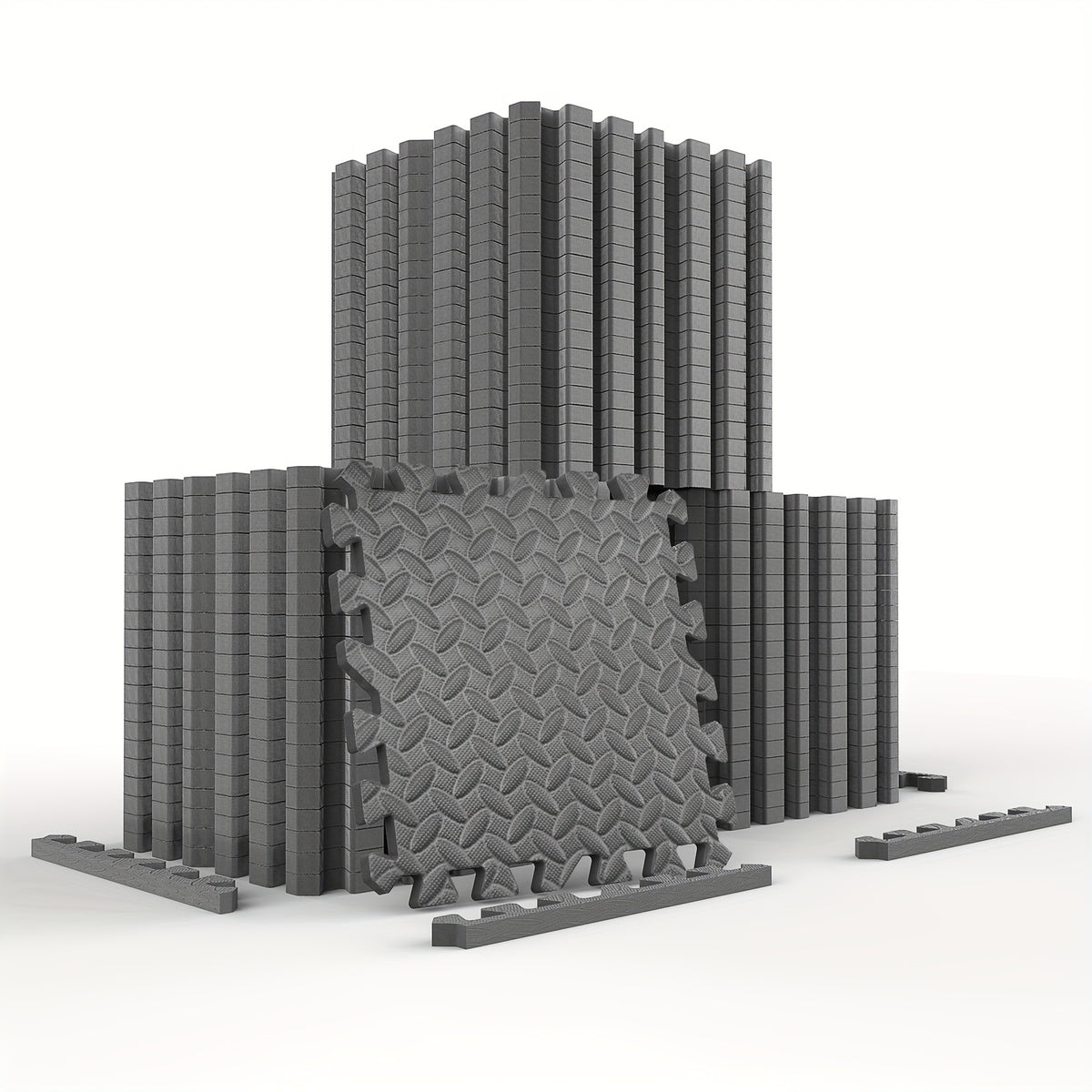 Foam Gym Flooring Mats, Interlocking EVA Puzzle Exercise Tiles in 20, 48 or 60-Piece Packs for Home Gym, Yoga and Weightlifting Spaces