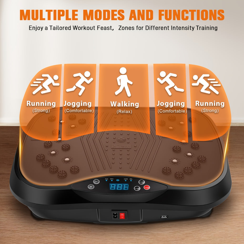 200W Vibration Plate Exercise Machine for Home Gym, 9 Programs and 100 Speed Levels with Remote, Compact Fitness Platform Rated to 330 lb