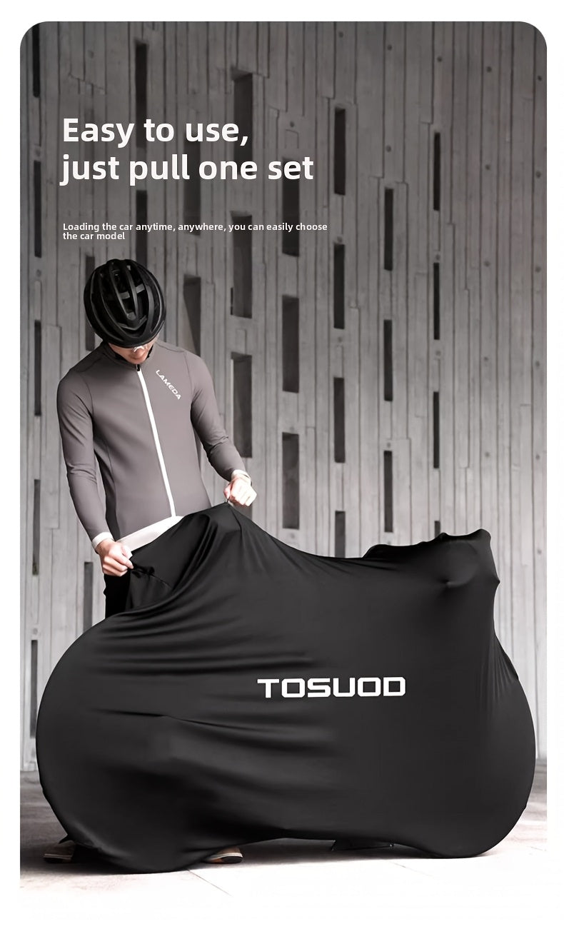 Dustproof Bicycle Cover in Black, Full Bike Protective Cover for Road and Mountain Bikes, Cycling Storage Accessory for Between-Ride Care