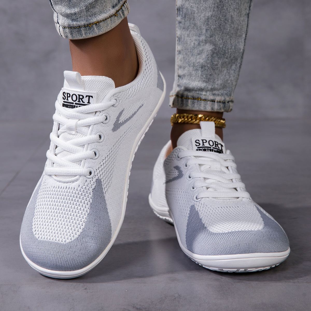 Women's Wide Toe Box Training Sneakers with Cushioned EVA Sole and Arch Support, Low-Top Walking Shoes for Gym and Everyday Wear
