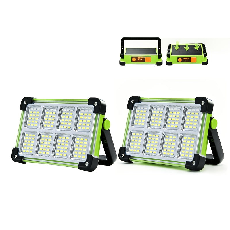 144 LED Solar Work Light with 4 Lighting Modes, Portable Rechargeable Light for Car Repairs and Outdoor Tasks, Available in 1, 2 or 3-Pack Options