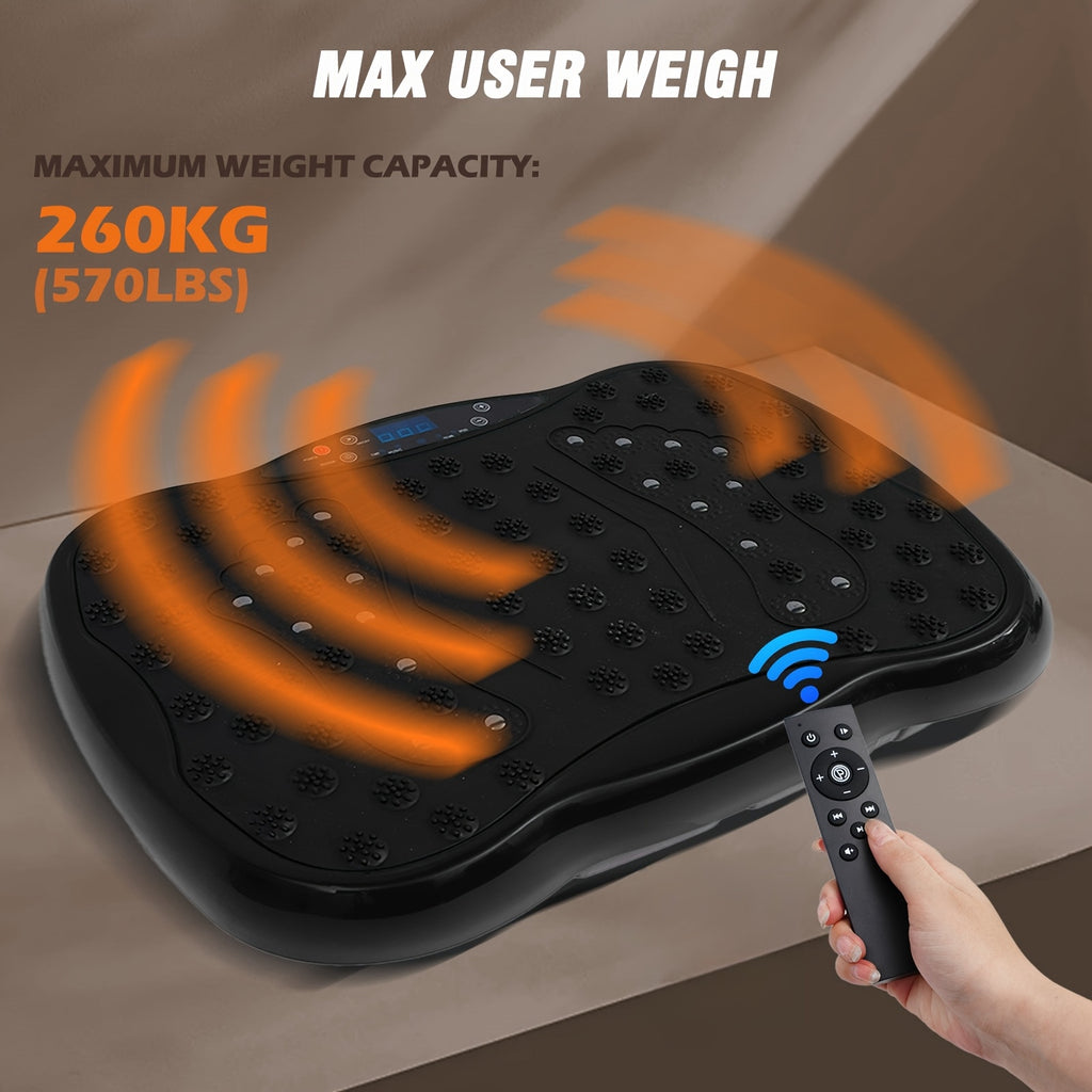 200W Vibration Plate Exercise Machine for Home Gym, 9 Programs and 100 Speed Levels with Remote, Compact Fitness Platform Rated to 330 lb