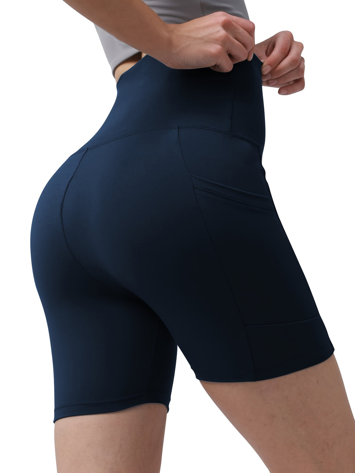 Stretch Yoga Shorts for Women with High-Waisted Design, Black or Dark Gray Workout Bottoms for Fitness, Running and Casual Wear, Sizes S–XXL