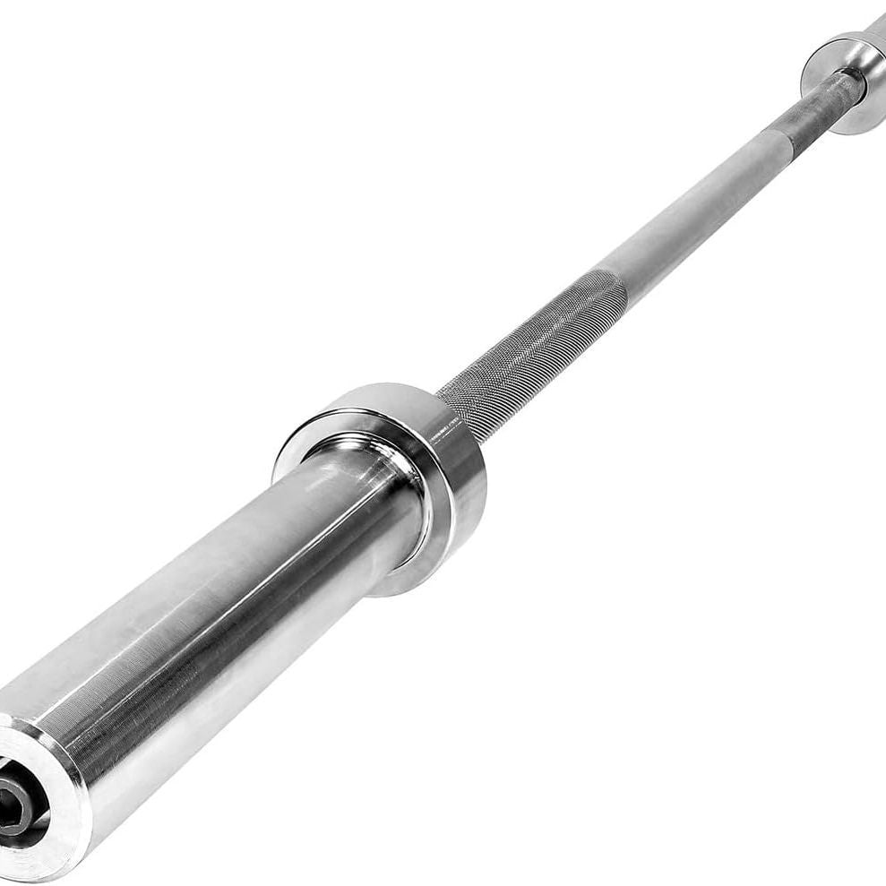 5-Foot Barbell Bar for 2-Inch Weight Plates, CAPHAUS 25 lb Black Weightlifting Bar for Strength Training and Home Gym Workouts