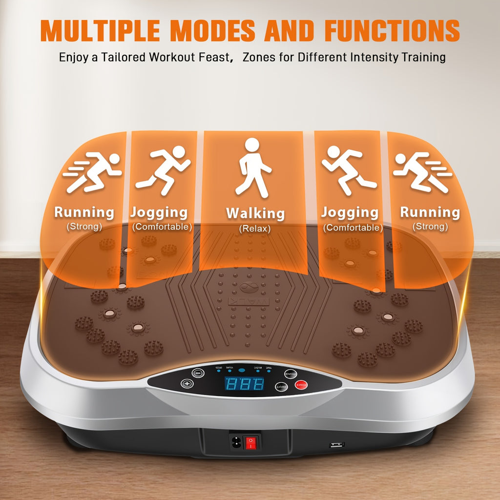 200W Vibration Plate Exercise Machine for Home Gym, 9 Programs and 100 Speed Levels with Remote, Compact Fitness Platform Rated to 330 lb