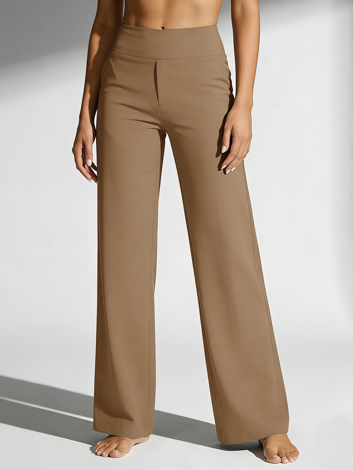 2-Piece Women's High-Waisted Straight-Leg Yoga Pants Set