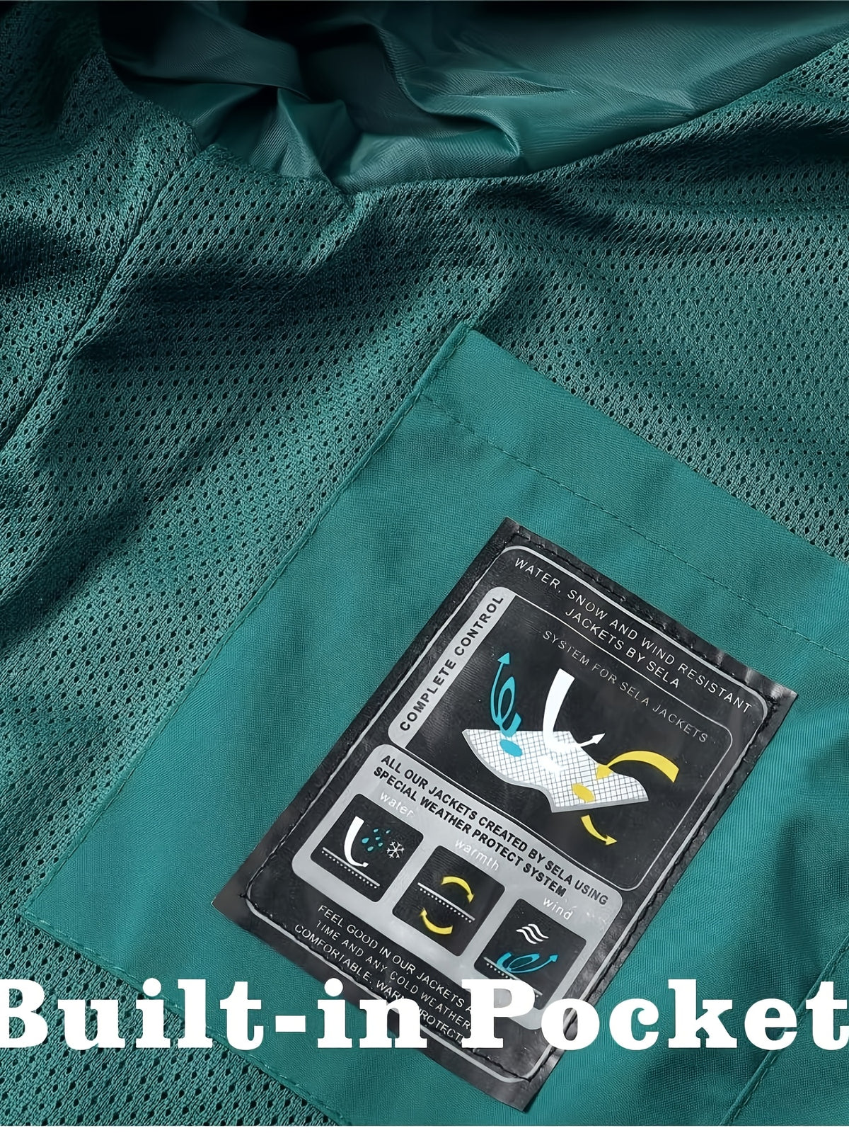 Packable Rain Jacket for Women, Lightweight Hooded Windbreaker with Mesh Lining, Detachable Hood, Adjustable Cuffs and Zipper Pockets for Light Rain