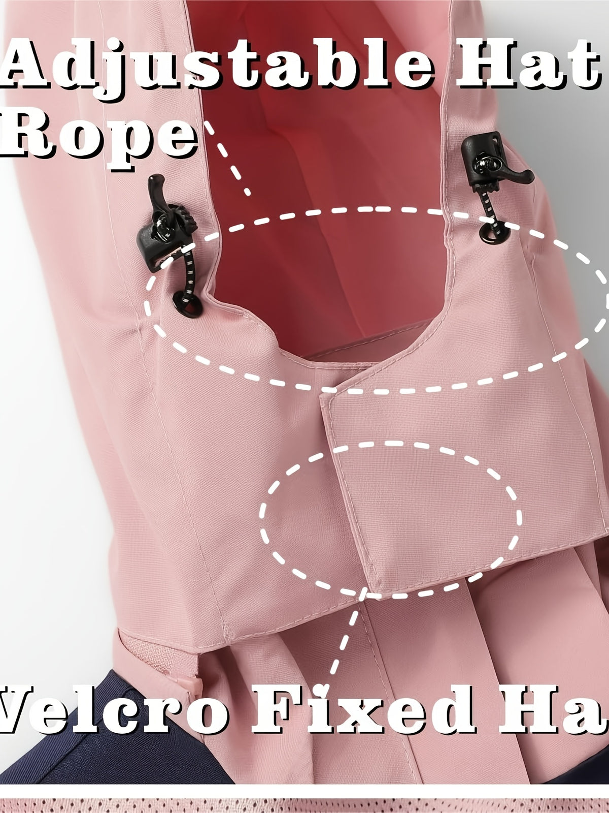 Packable Rain Jacket for Women, Lightweight Hooded Windbreaker with Mesh Lining, Detachable Hood, Adjustable Cuffs and Zipper Pockets for Light Rain