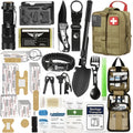 217-Piece Survival Kit with First Aid Supplies and Tools in MOLLE Storage Bag, Emergency Preparedness Set for Home and Outdoor Use