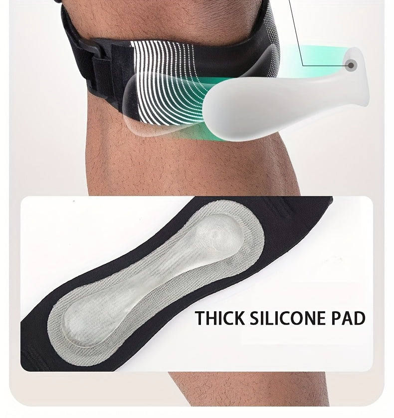 Compression Knee Brace Set, 2-Piece Adjustable Support for Women and Men, Fitness Equipment for Running, Basketball and Weightlifting