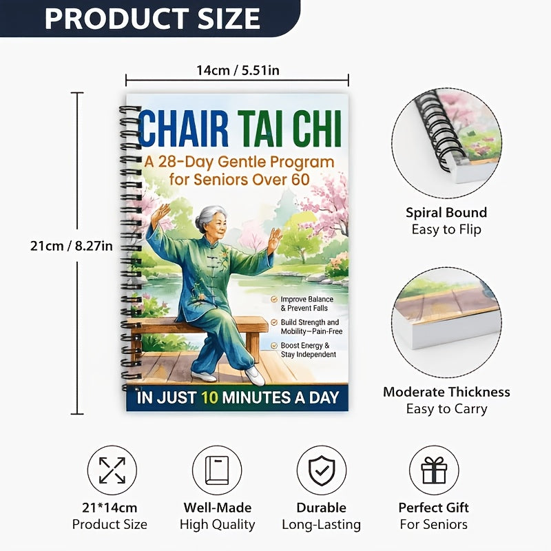 3-Piece Seated Tai Chi and Chair Yoga Book Set for Seniors