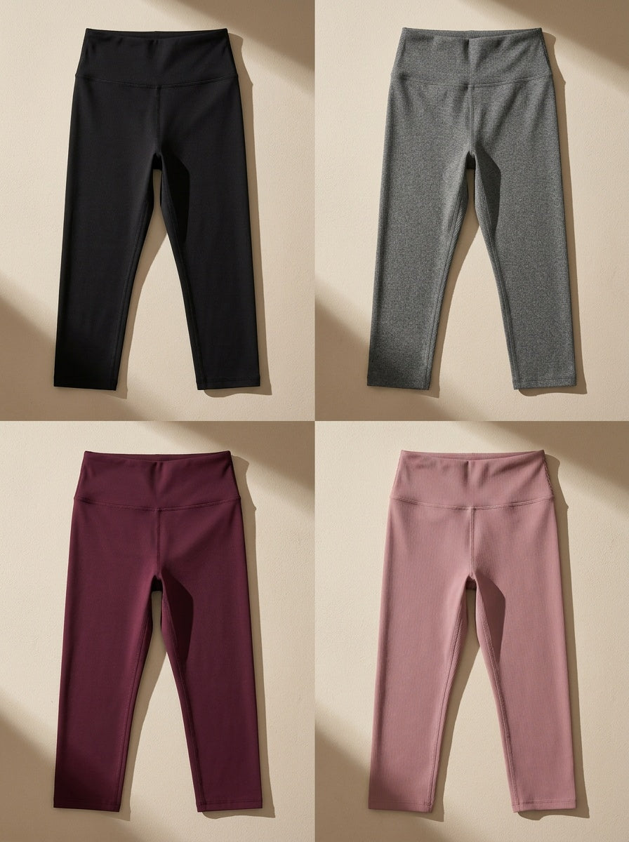 Women's Stretch Capri Leggings, 5-Pack Color Sets