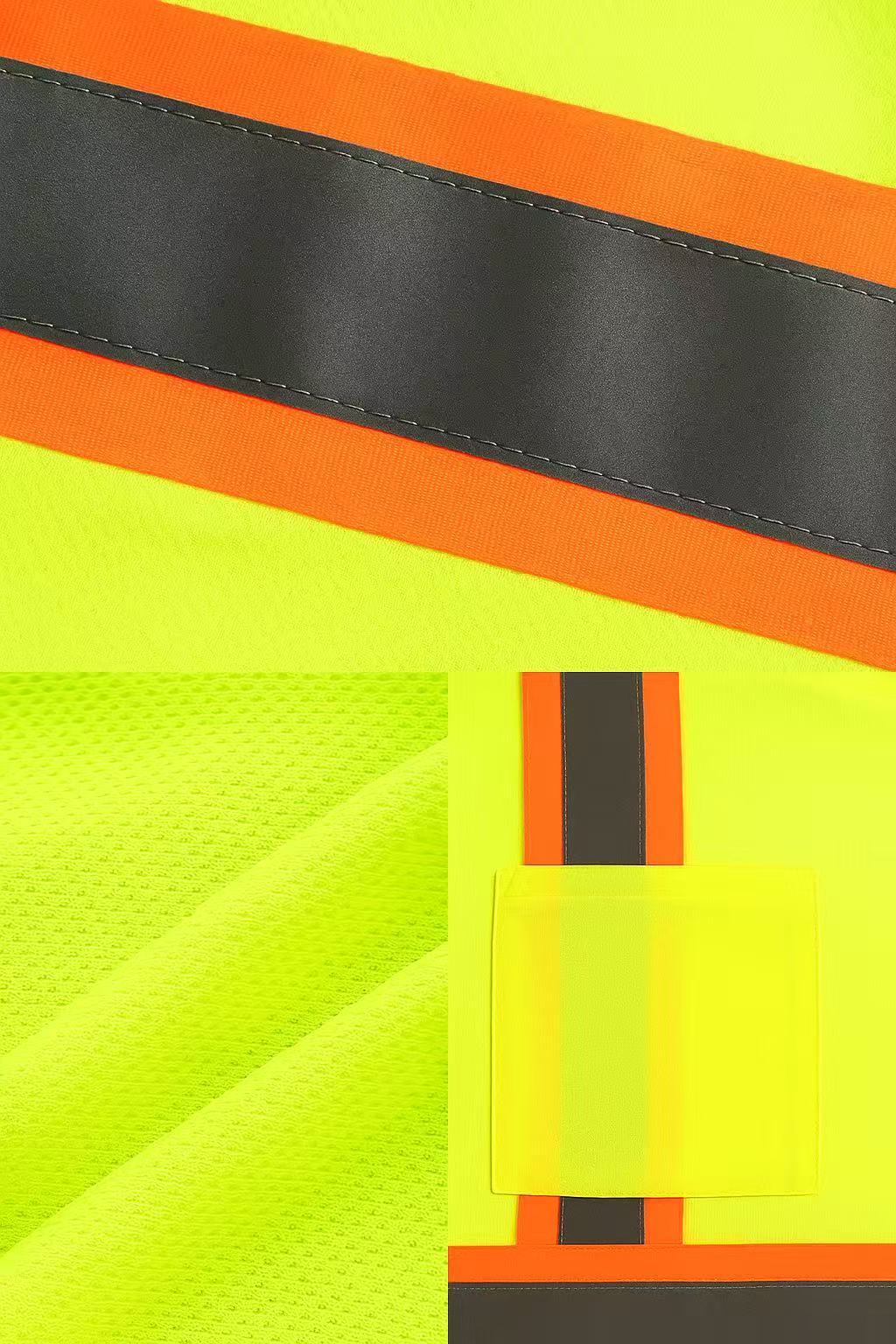 3-Pack High-Visibility Long-Sleeve Work Shirts with Reflective Stripes